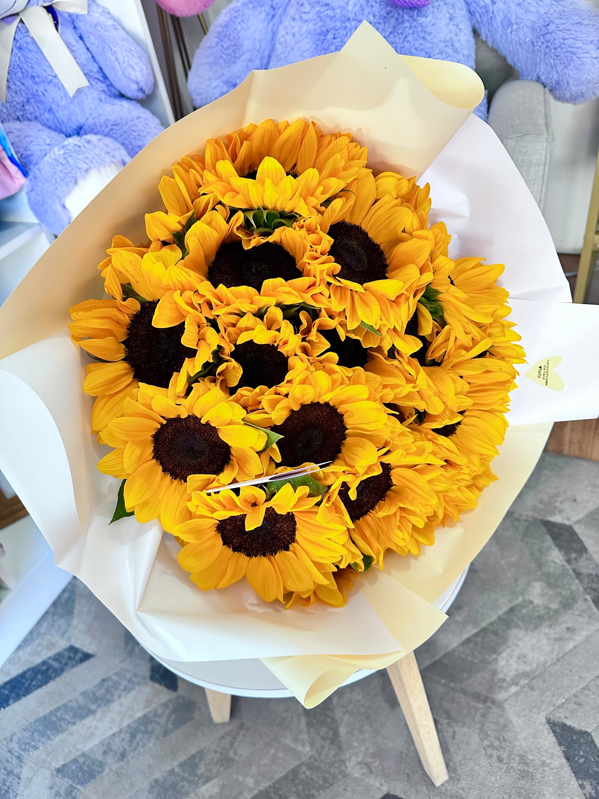 Ramo de 20 girasoles con envio a domicilio en Puebla. Floreria en Puebla.